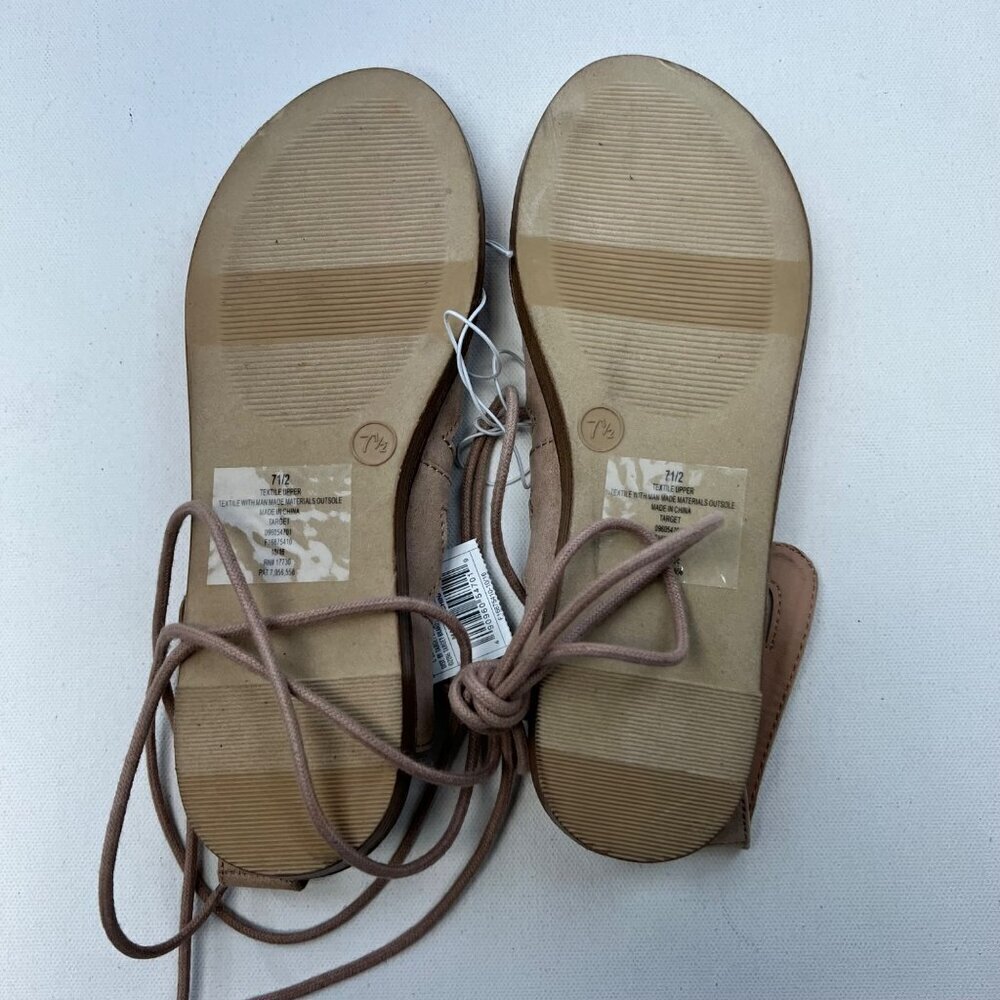 Mossimo Supply Co Womens Cut Out Gladiator Sandals Blush Size 7.5 New - Picture 6 of 9